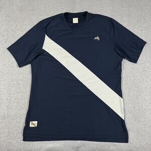 Tracksmith Shirt Mens XL Blue Van Cortlandt Tee Performance Running Athletic